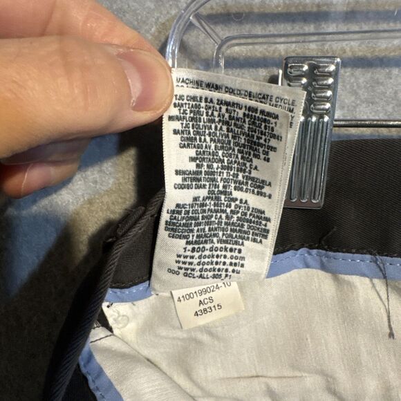 Dockers Classic Fit Signature Khaki Pants‎ Mens 38x32 D3 Pleated Gray - Picture 8 of 13